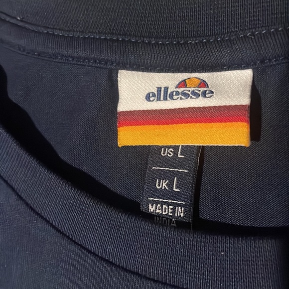 Ellesse Shirt, Large and Red White Navy Blue - Picture 3 of 5